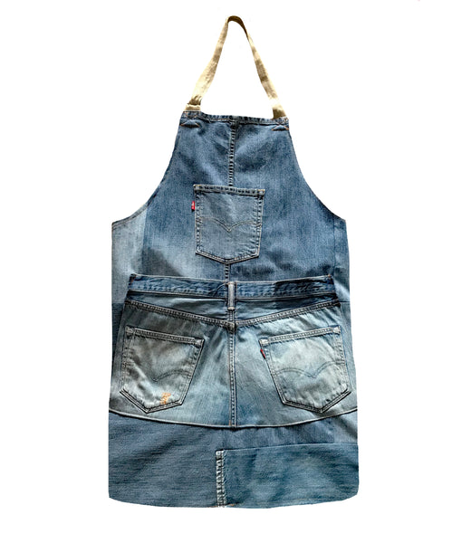 Artisan Apron made from Recyled and Re-Worked Levis Jeans