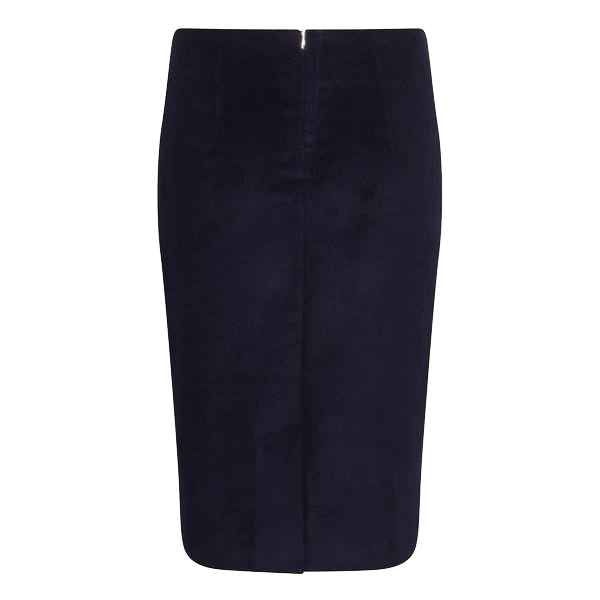 Royal Blue Cotton Moleskin Pencil Skirt