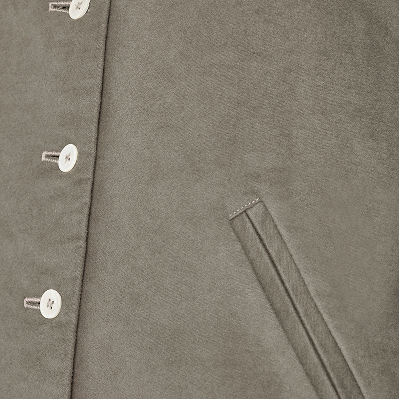 Box Jacket in Cotton Moleskin