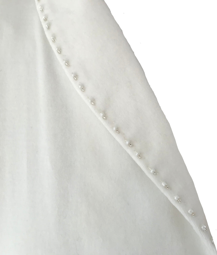 Ivory Velvet Winter Wedding Coat