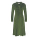 School Green, Hand Dyed, Lined, Cotton Velvet Duster Coat