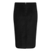 Black Cotton Moleskin Pencil Skirt