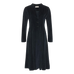 Black Cotton Velvet Duster Coat