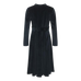 Black Cotton Velvet Duster Coat