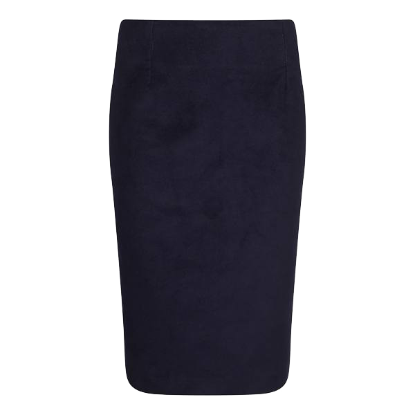 Royal Blue Cotton Moleskin Pencil Skirt