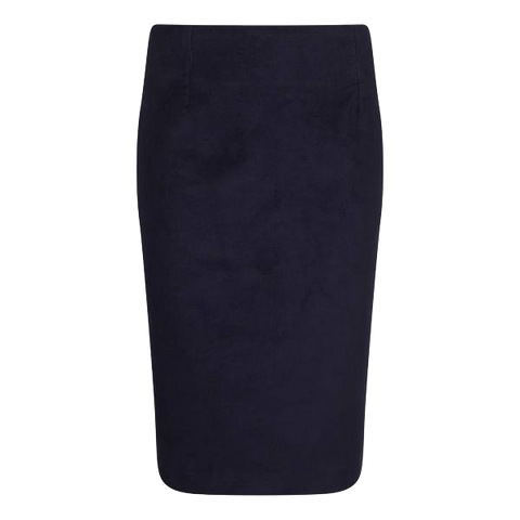 Royal Blue Cotton Moleskin Pencil Skirt
