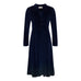 Royal Blue Cotton Velvet Duster Coat