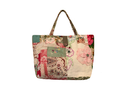 Eclectic, One-Off Bag made from Vintage Fabrics with Embroidery