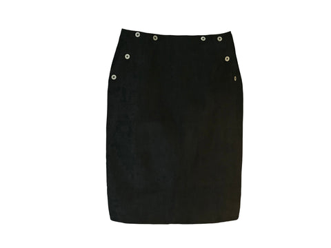 Buttoned Denim, Pencil Skirt