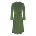 School Green, Hand Dyed, Lined, Cotton Velvet Duster Coat