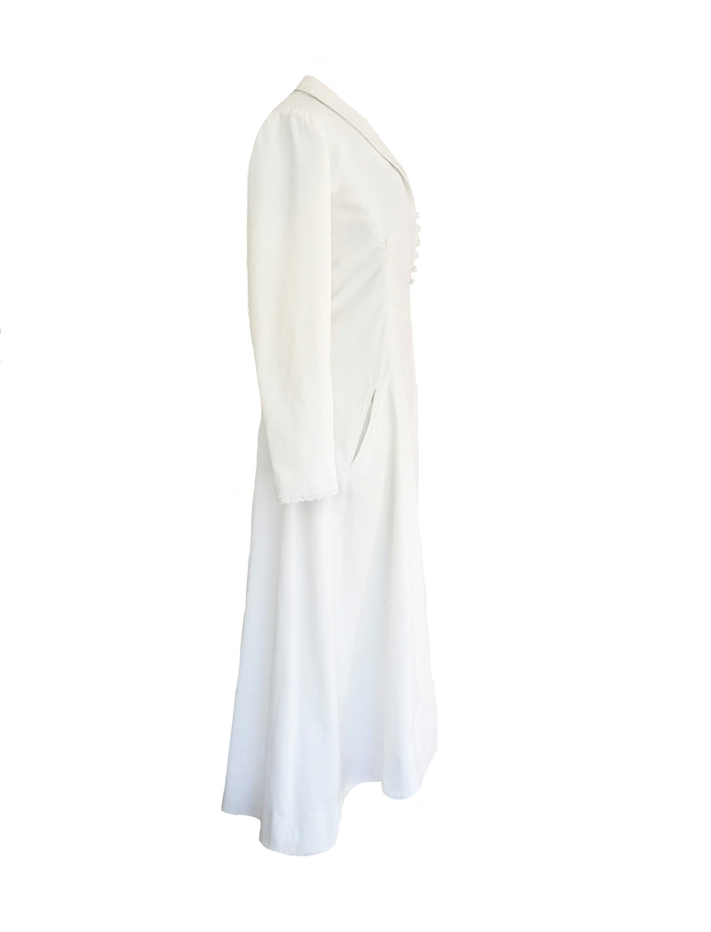 Ivory Cotton Bridal Duster Coat